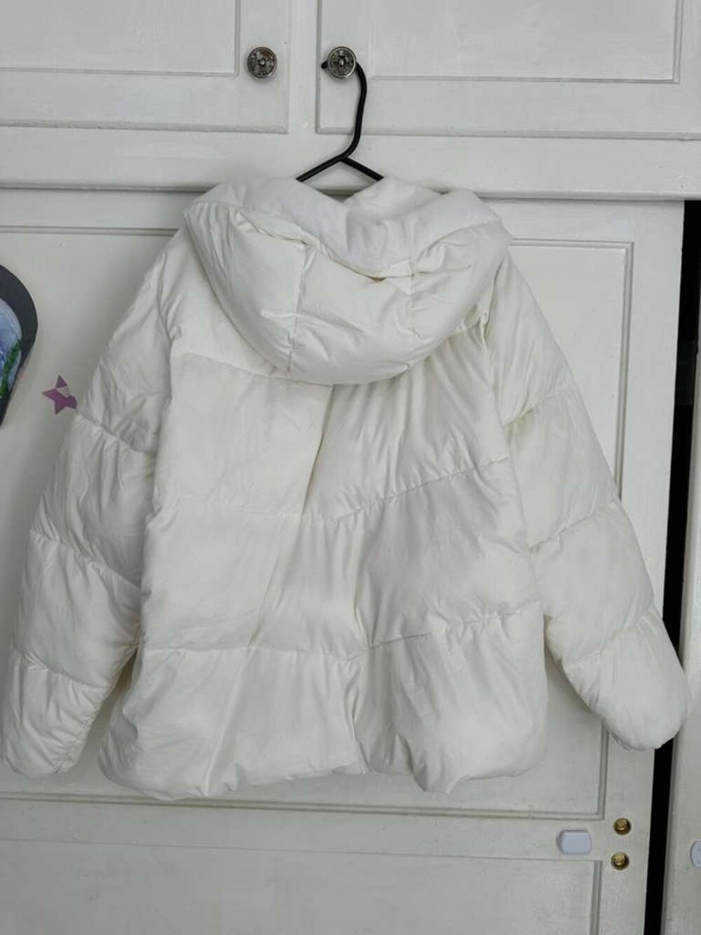 32 Degrees Women's Quilted Lightweight Jacket with Plush Lined Hood (White, XL) - Picture 2 of 4